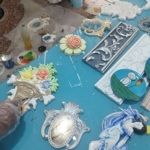 آموزش پتینه کاری و ورق طلا